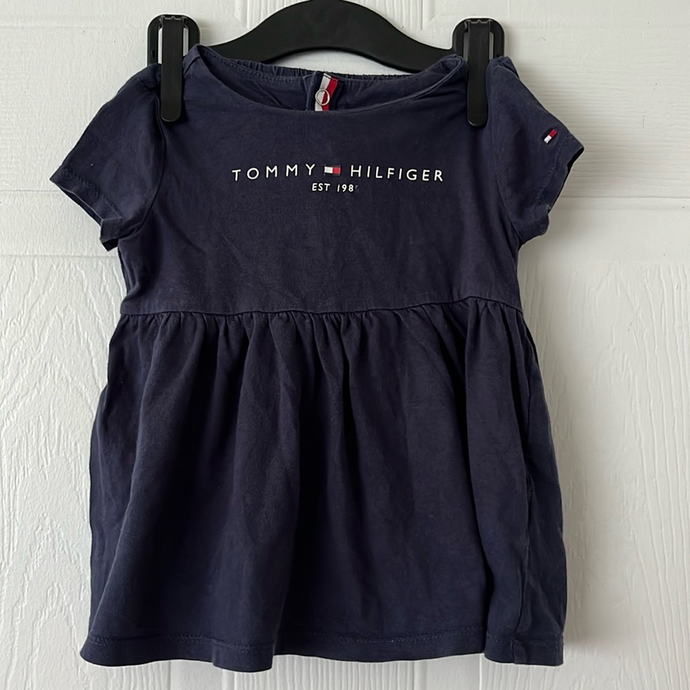 TOMMY HILFIGER DRESS BABY ESSENTIAL BLUE FOR GIRLS